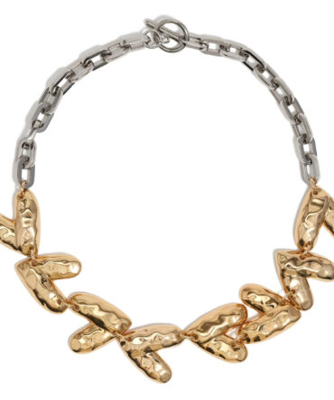 textured hearts necklace